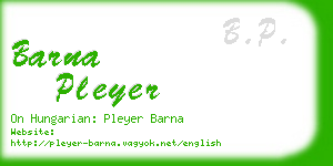 barna pleyer business card